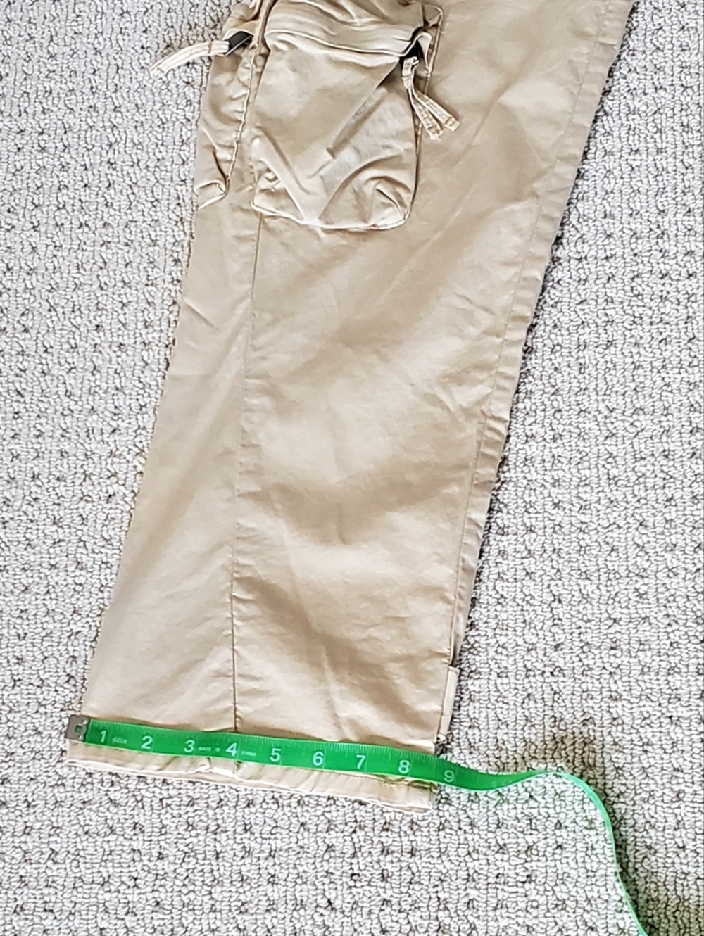 Pistola Bobbi Utility Cargo Mid-Rise Pants, Champagne, 98% Cotton Sz 27 LIKE NEW - Picture 13 of 16